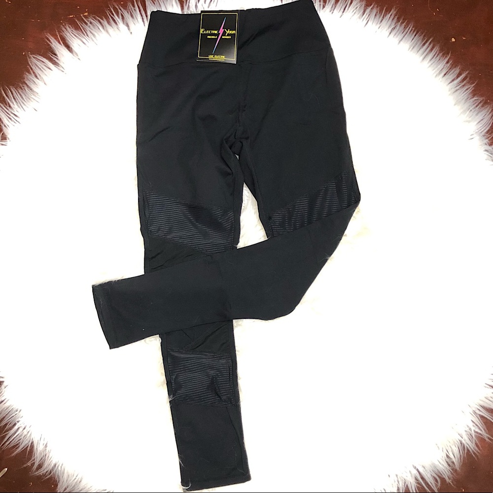 Electric Yoga ⚡️ Moto Mesh Leggings - Small - NWT